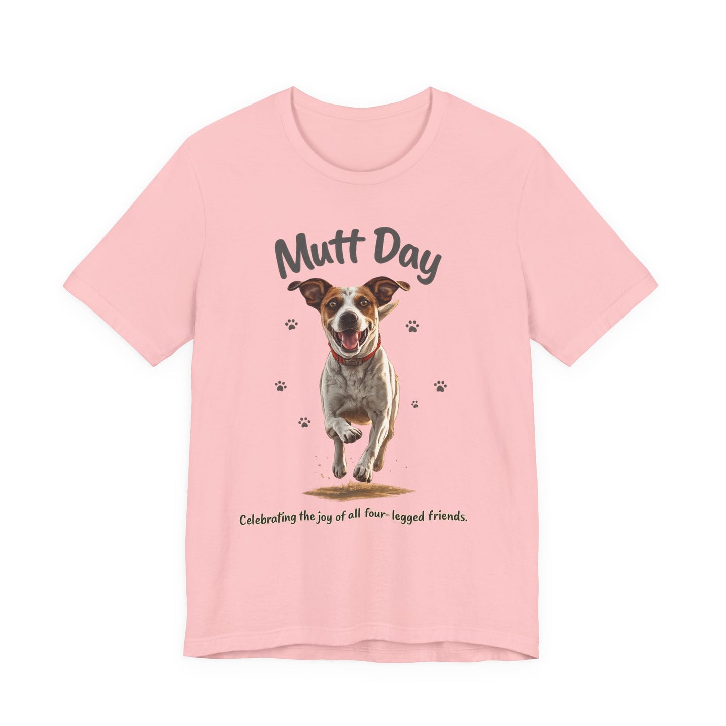 Mutt Day T-Shirt — Cute Running Dog Graphic Tee (Celebrate Mixed-Breed Dogs)