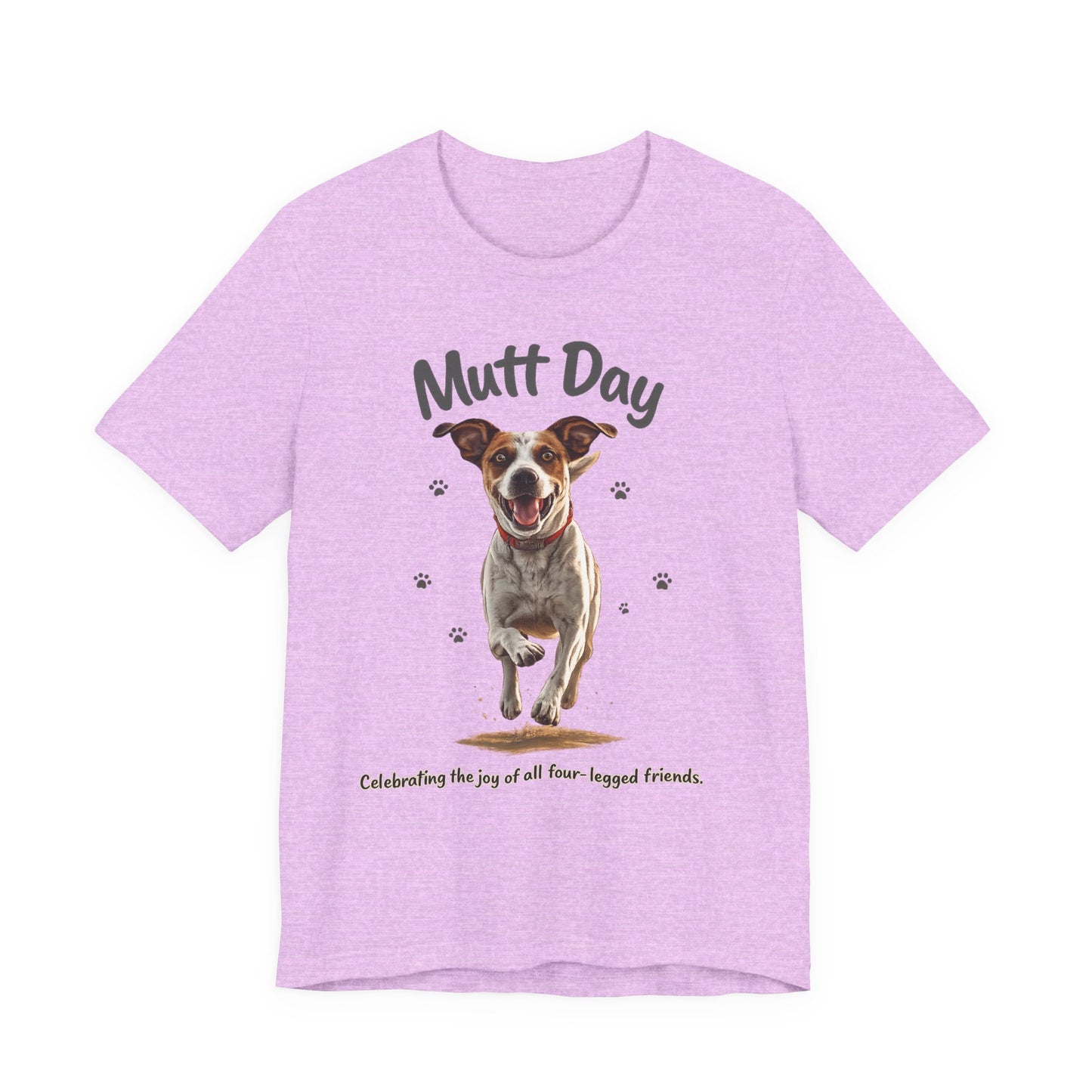 Mutt Day T-Shirt — Cute Running Dog Graphic Tee (Celebrate Mixed-Breed Dogs)