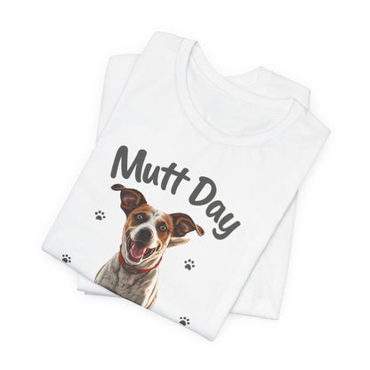 Mutt Day T-Shirt — Cute Running Dog Graphic Tee (Celebrate Mixed-Breed Dogs)
