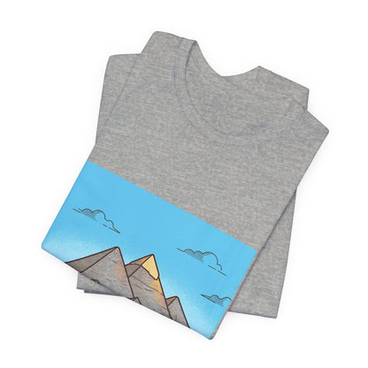 Pyramids & Camels Graphic Tee — Egypt Desert Travel T-Shirt