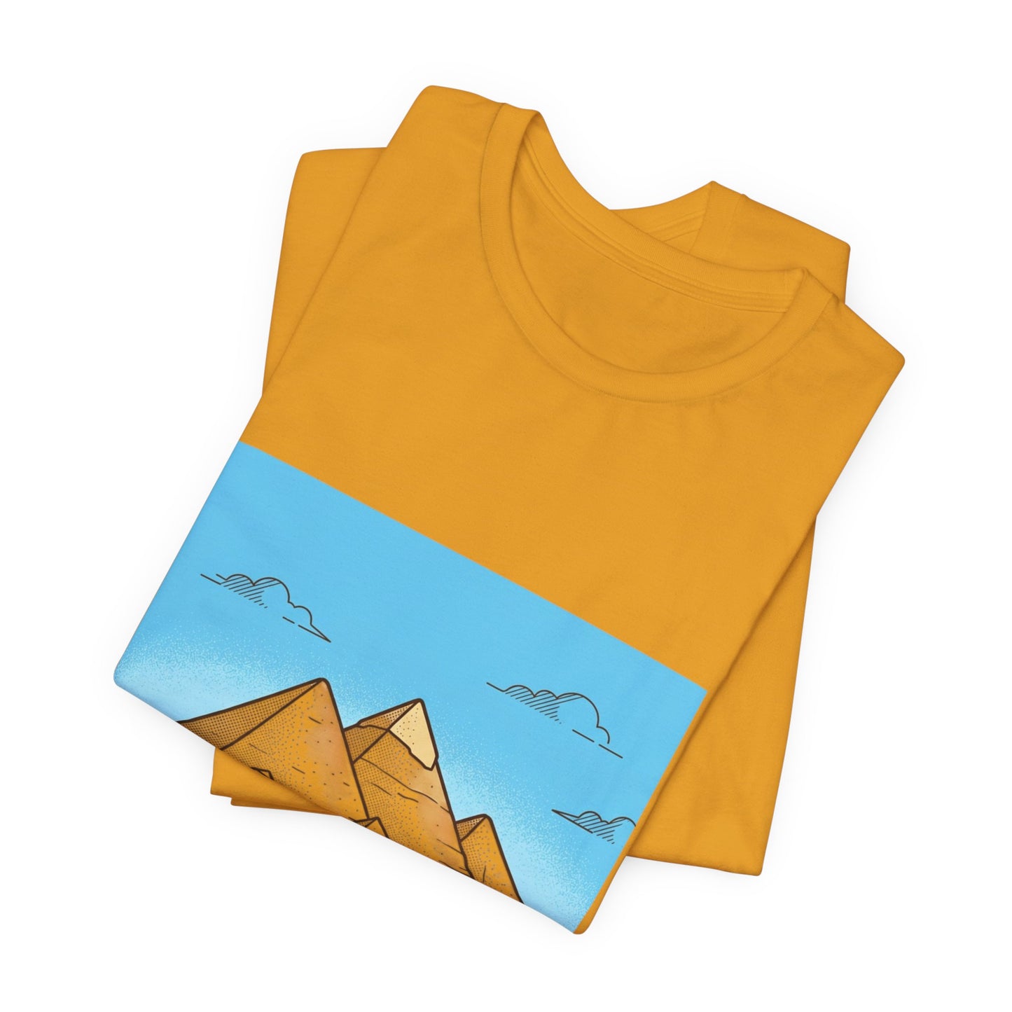 Pyramids & Camels Graphic Tee — Egypt Desert Travel T-Shirt