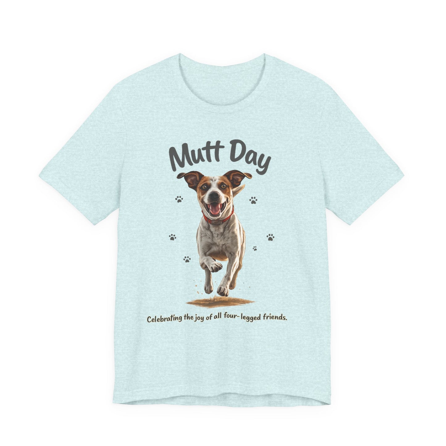 Mutt Day T-Shirt — Cute Running Dog Graphic Tee (Celebrate Mixed-Breed Dogs)
