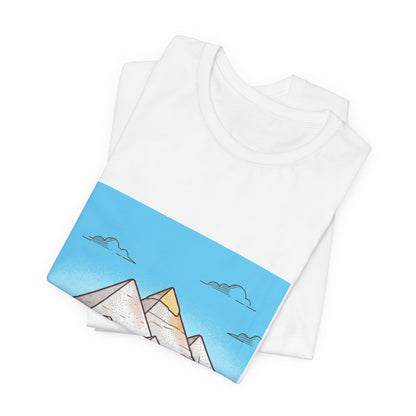 Pyramids & Camels Graphic Tee — Egypt Desert Travel T-Shirt