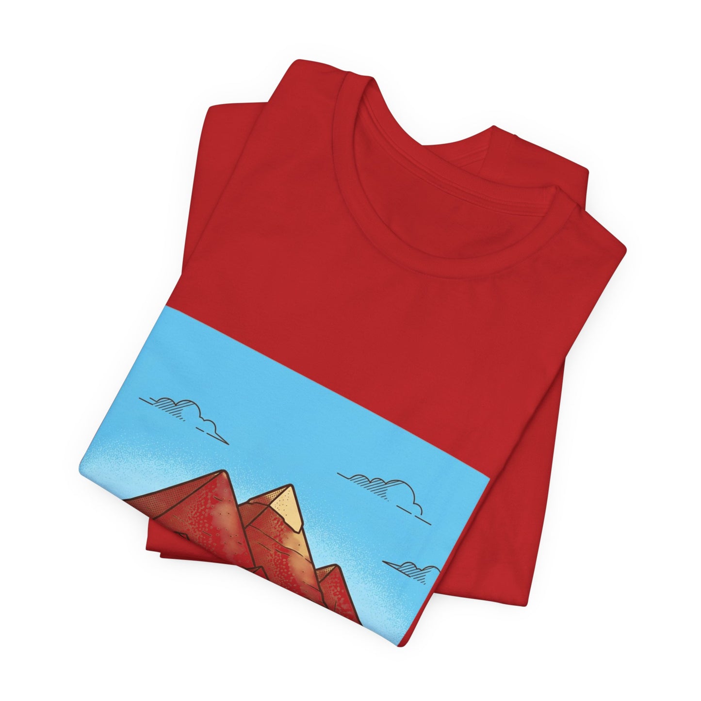 Pyramids & Camels Graphic Tee — Egypt Desert Travel T-Shirt