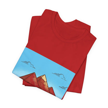 Pyramids & Camels Graphic Tee — Egypt Desert Travel T-Shirt