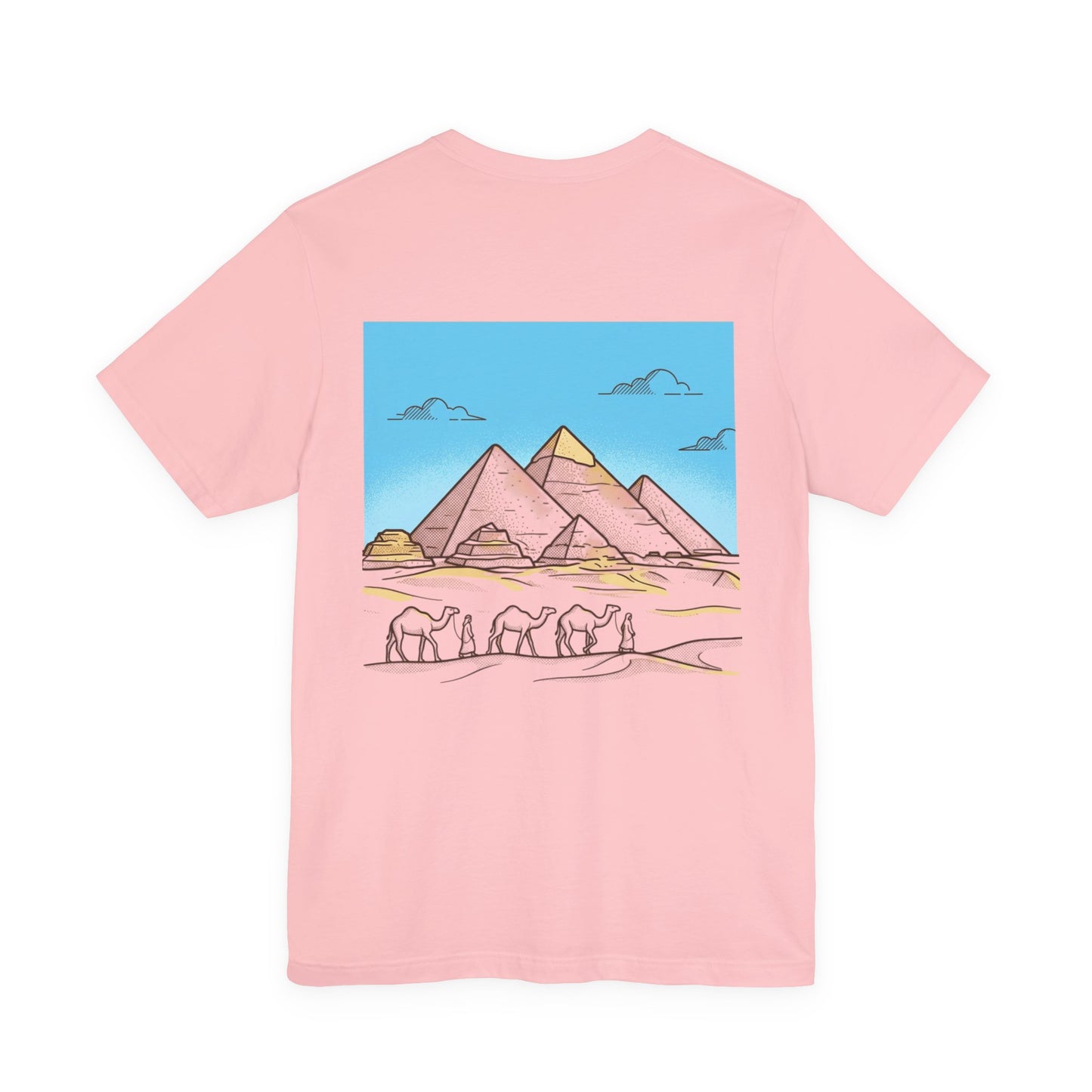 Pyramids & Camels Graphic Tee — Egypt Desert Travel T-Shirt