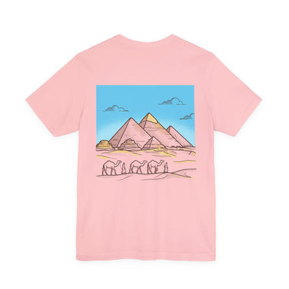 Pyramids & Camels Graphic Tee — Egypt Desert Travel T-Shirt
