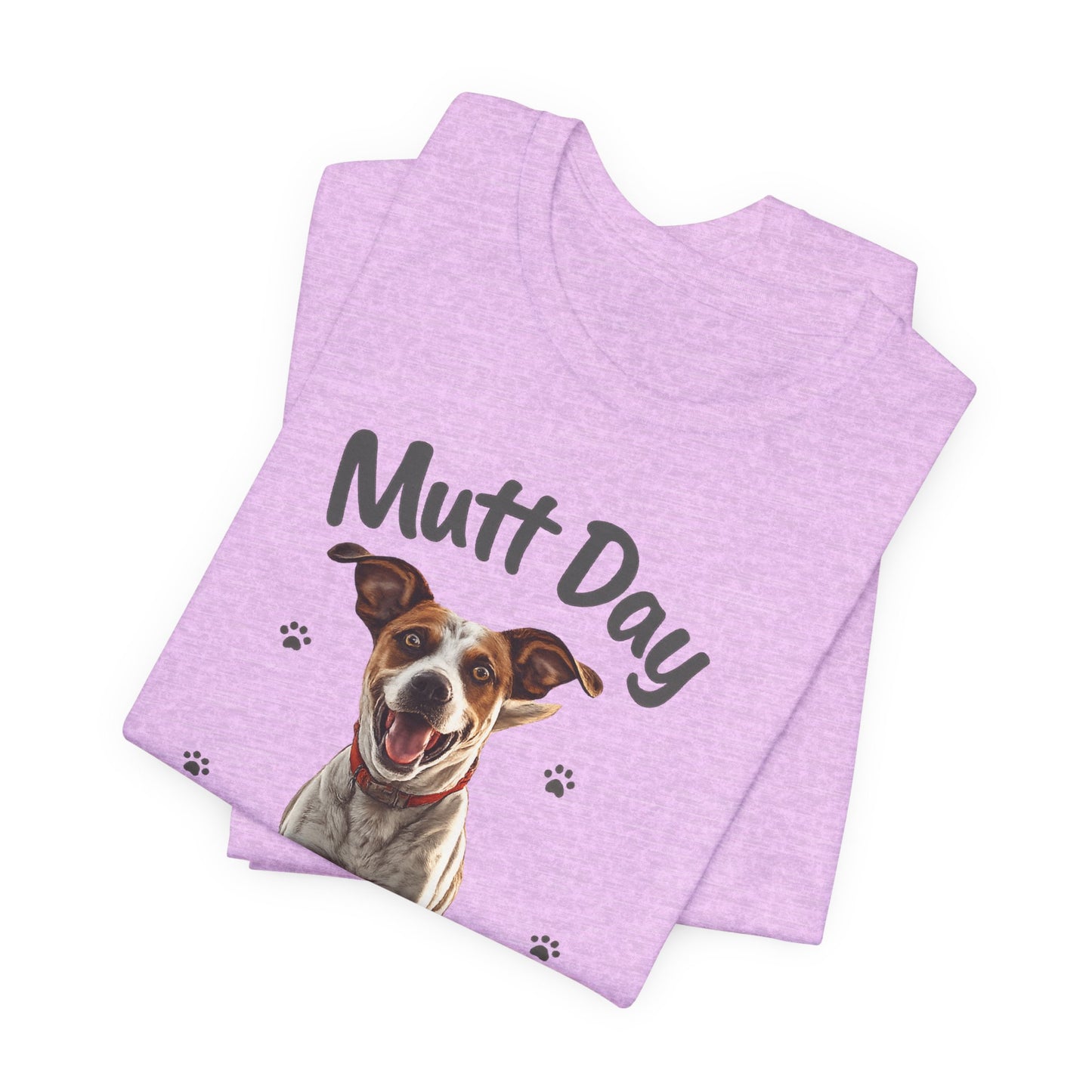 Mutt Day T-Shirt — Cute Running Dog Graphic Tee (Celebrate Mixed-Breed Dogs)
