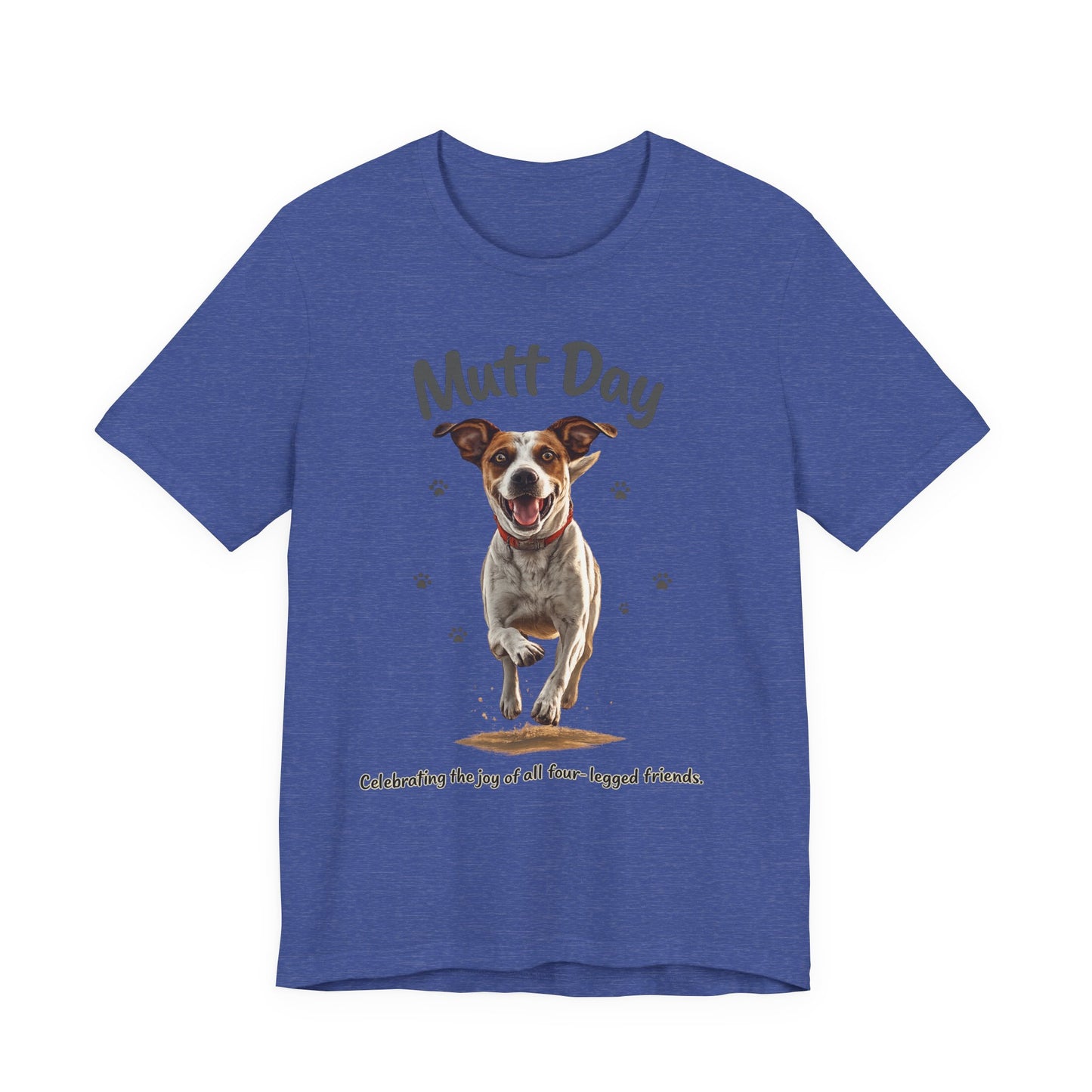 Mutt Day T-Shirt — Cute Running Dog Graphic Tee (Celebrate Mixed-Breed Dogs)