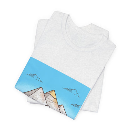 Pyramids & Camels Graphic Tee — Egypt Desert Travel T-Shirt