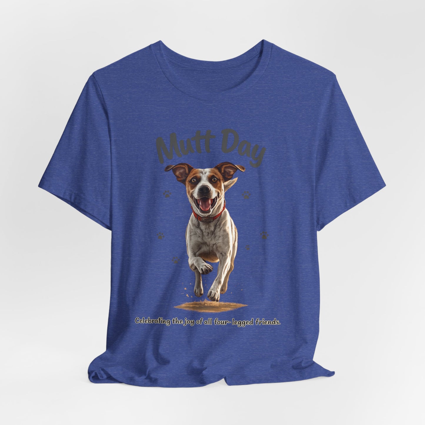Mutt Day T-Shirt — Cute Running Dog Graphic Tee (Celebrate Mixed-Breed Dogs)