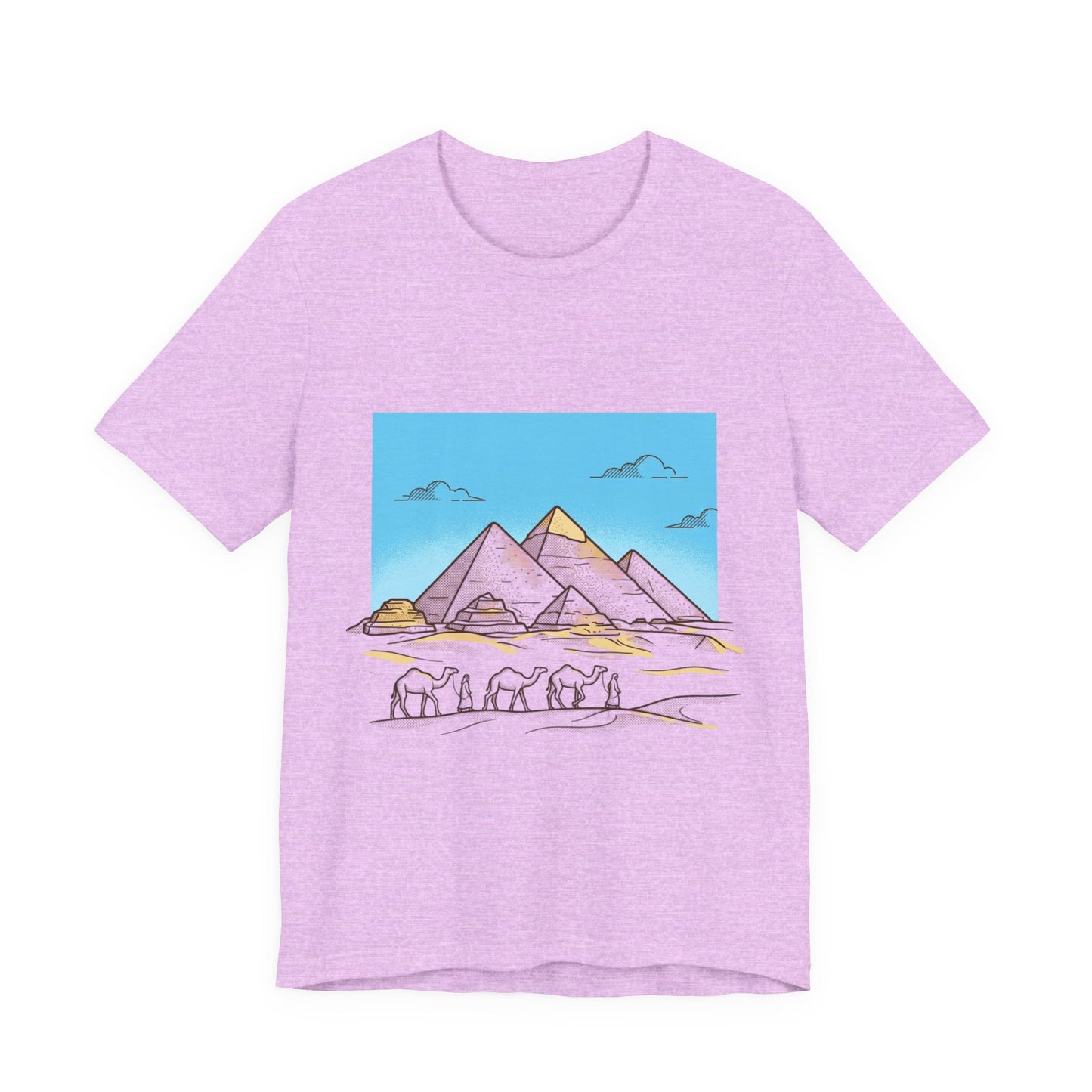 Pyramids & Camels Graphic Tee — Egypt Desert Travel T-Shirt