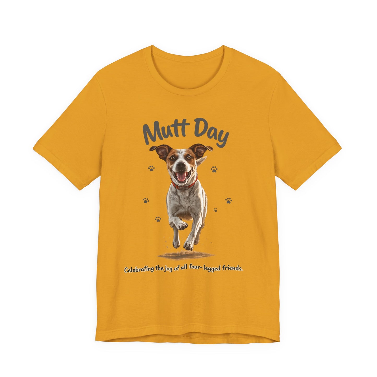 Mutt Day T-Shirt — Cute Running Dog Graphic Tee (Celebrate Mixed-Breed Dogs)