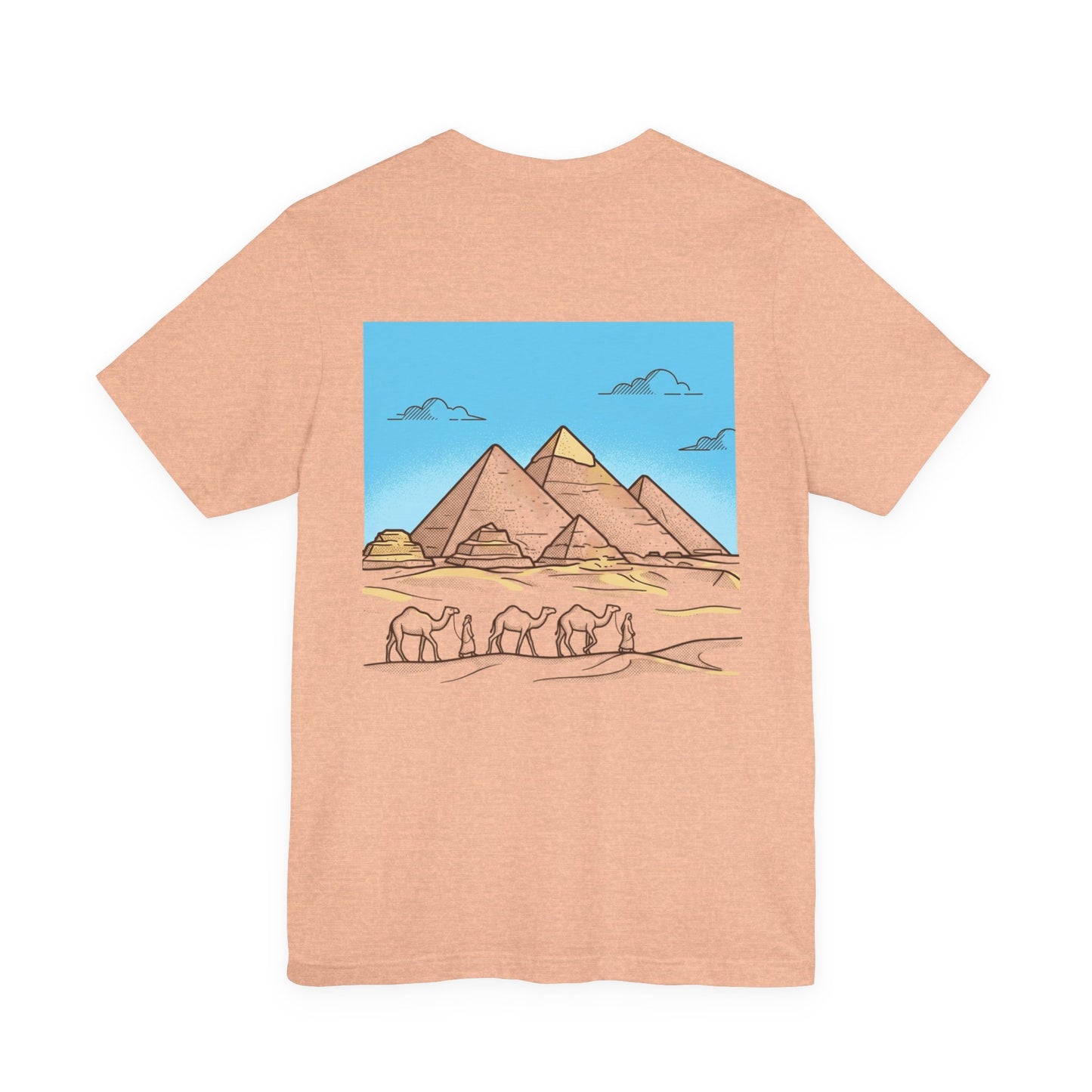 Pyramids & Camels Graphic Tee — Egypt Desert Travel T-Shirt