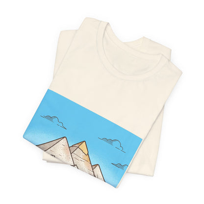 Pyramids & Camels Graphic Tee — Egypt Desert Travel T-Shirt