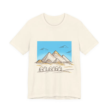 Pyramids & Camels Graphic Tee — Egypt Desert Travel T-Shirt