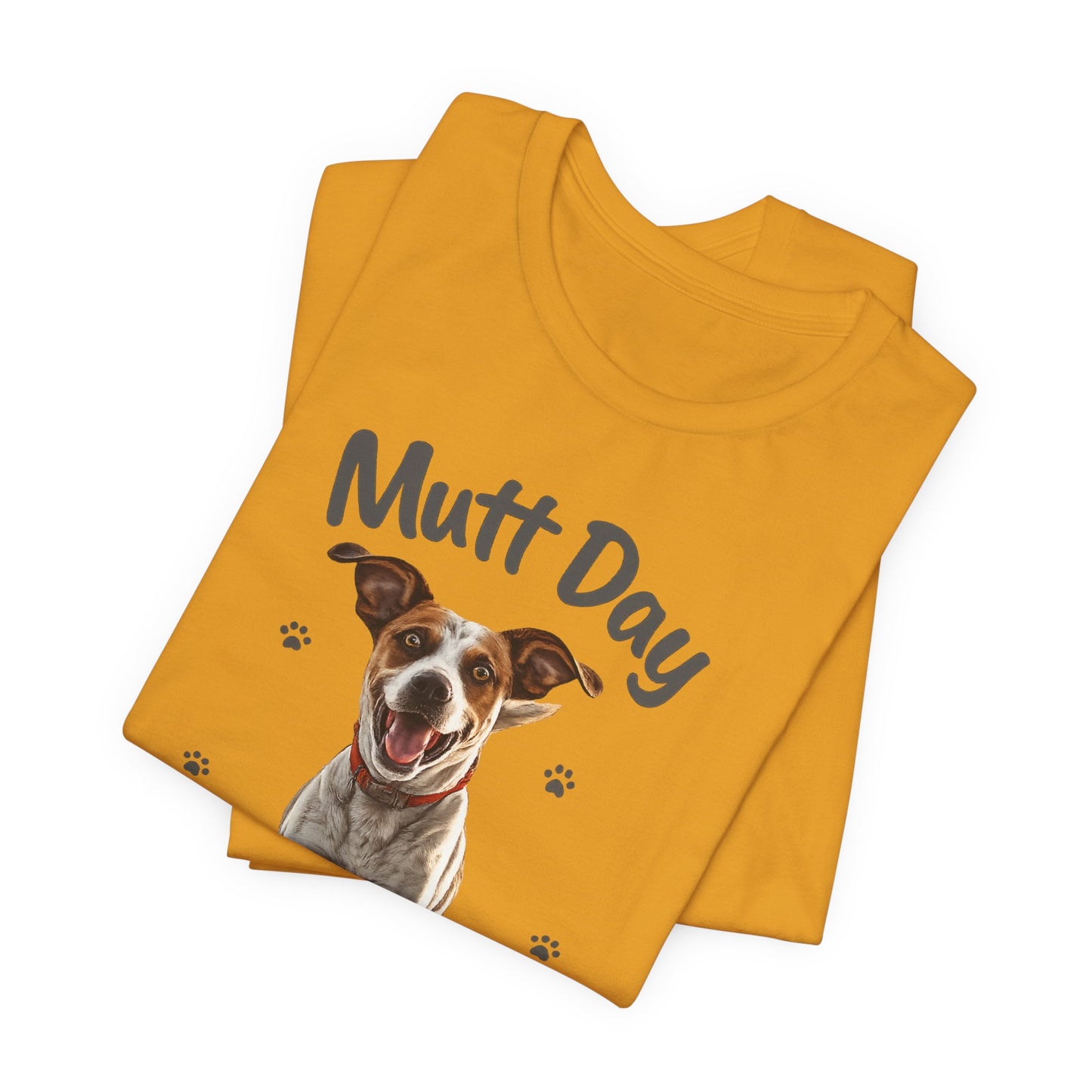 Mutt Day T-Shirt — Cute Running Dog Graphic Tee (Celebrate Mixed-Breed Dogs)