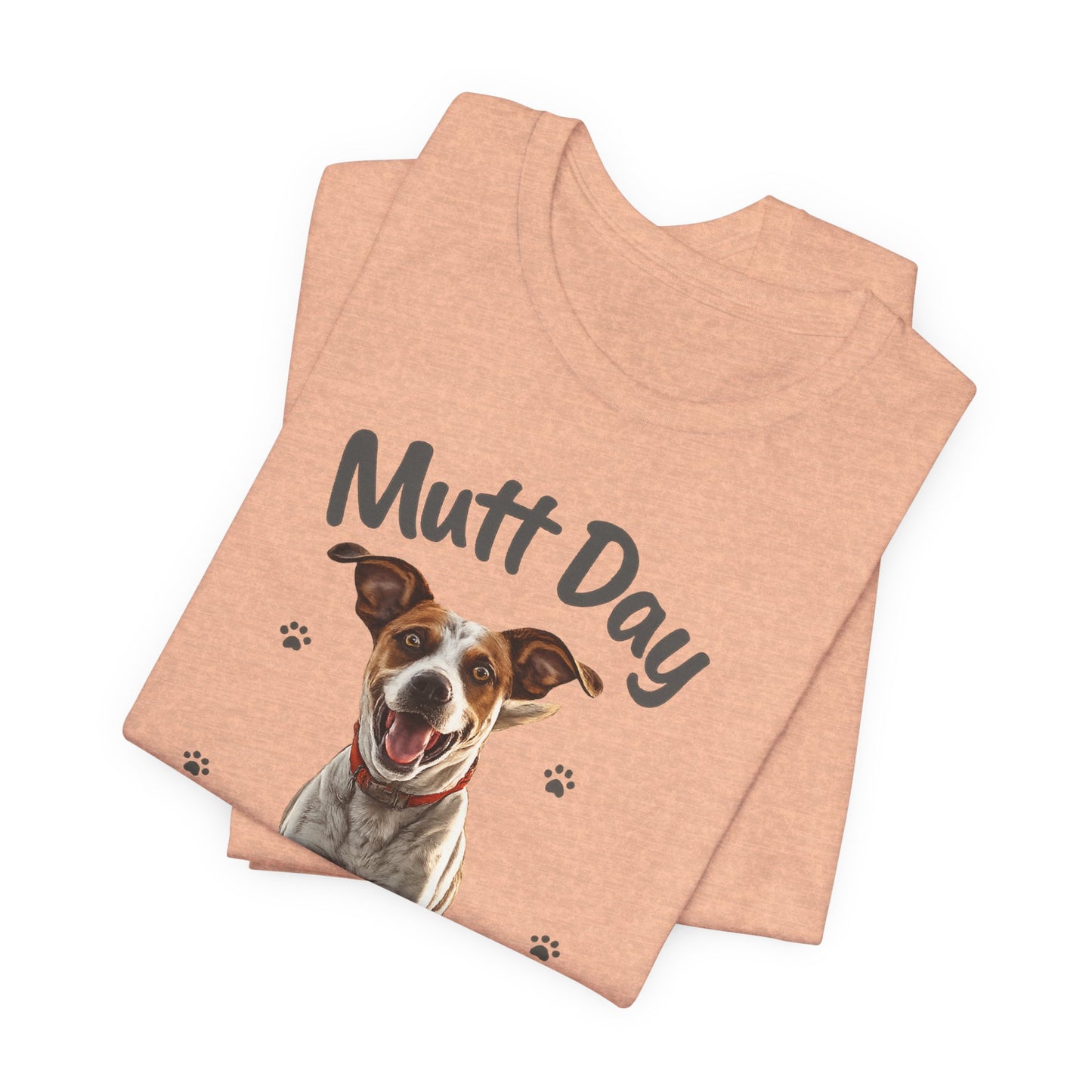 Mutt Day T-Shirt — Cute Running Dog Graphic Tee (Celebrate Mixed-Breed Dogs)