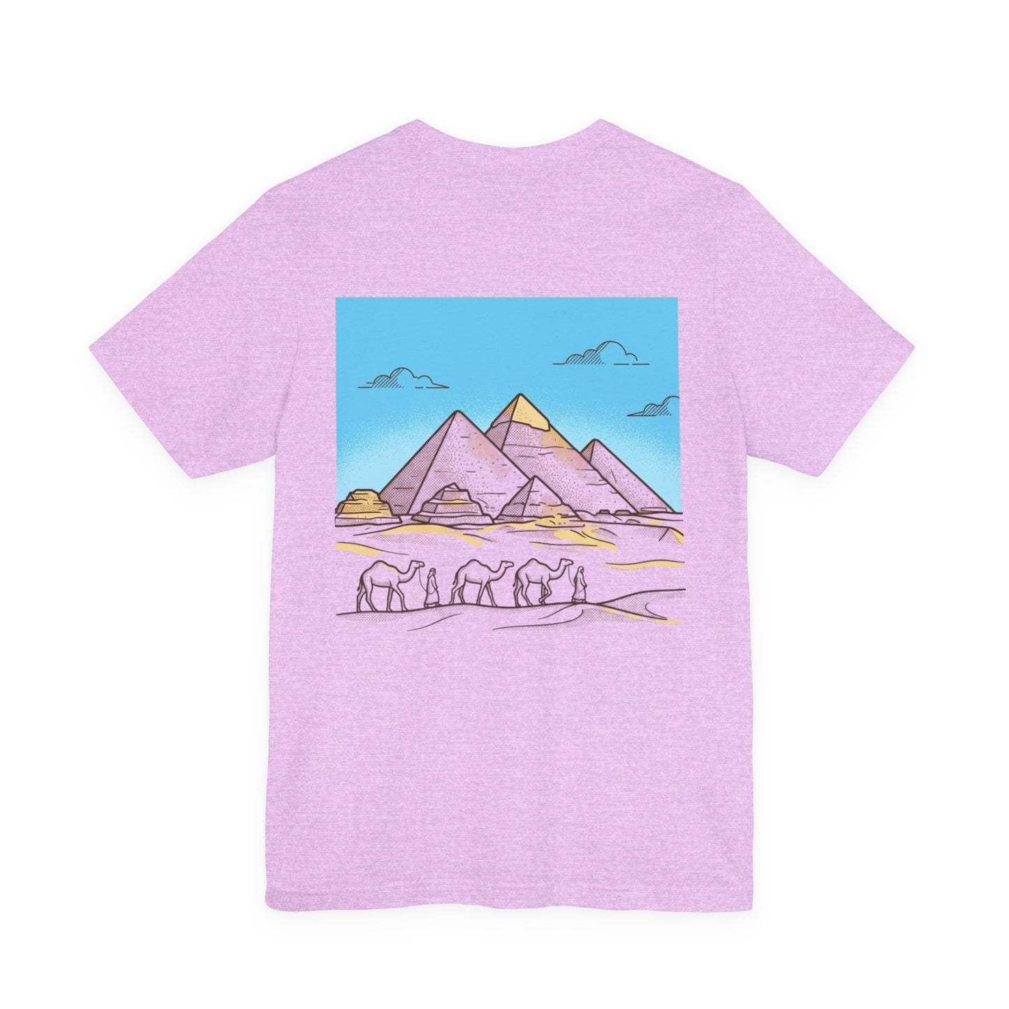 Pyramids & Camels Graphic Tee — Egypt Desert Travel T-Shirt