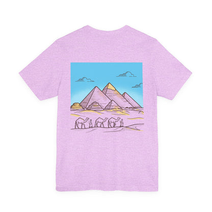Pyramids & Camels Graphic Tee — Egypt Desert Travel T-Shirt