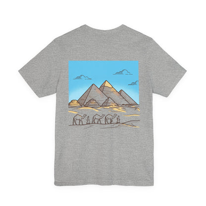 Pyramids & Camels Graphic Tee — Egypt Desert Travel T-Shirt