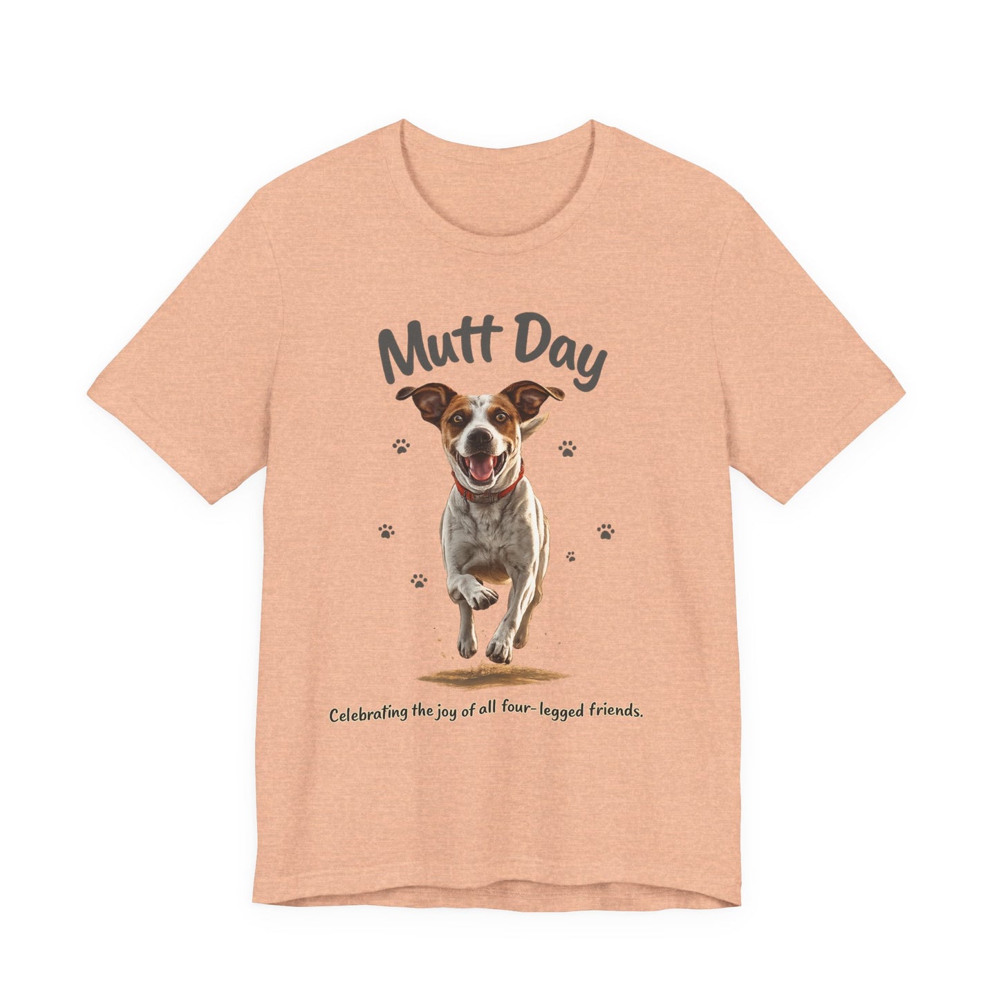 Mutt Day T-Shirt — Cute Running Dog Graphic Tee (Celebrate Mixed-Breed Dogs)