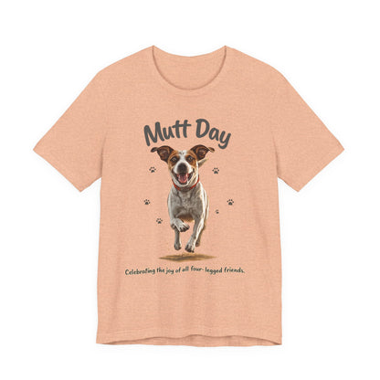 Mutt Day T-Shirt — Cute Running Dog Graphic Tee (Celebrate Mixed-Breed Dogs)