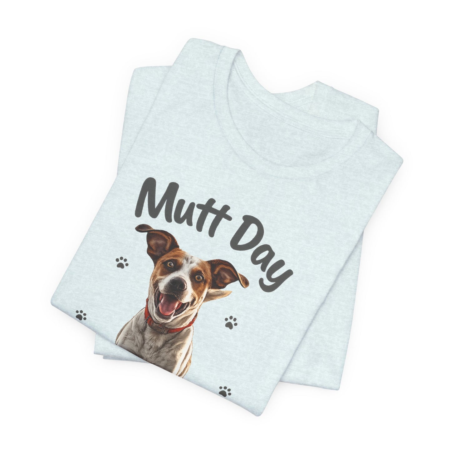 Mutt Day T-Shirt — Cute Running Dog Graphic Tee (Celebrate Mixed-Breed Dogs)