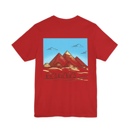 Pyramids & Camels Graphic Tee — Egypt Desert Travel T-Shirt
