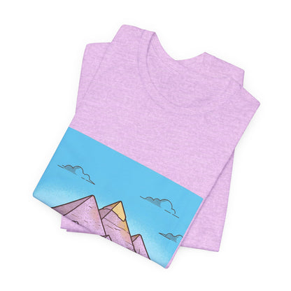 Pyramids & Camels Graphic Tee — Egypt Desert Travel T-Shirt