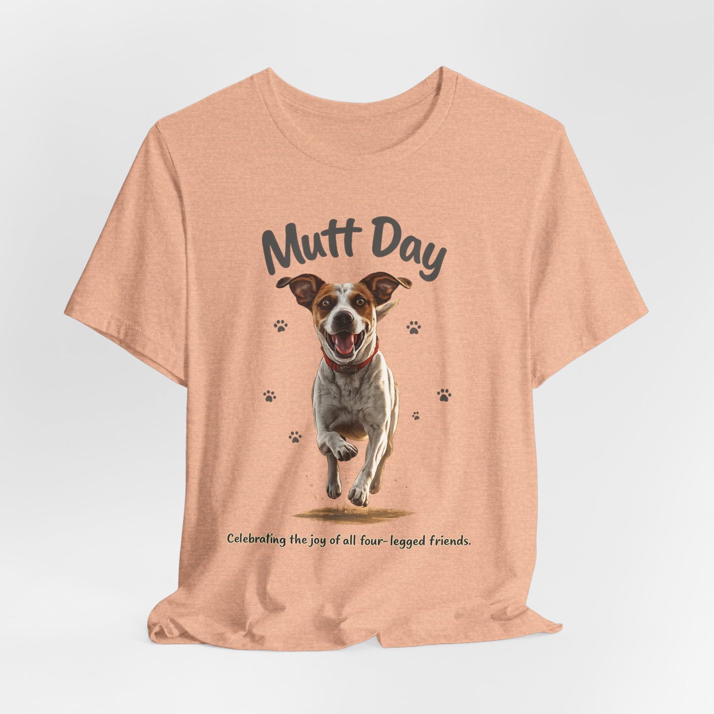Mutt Day T-Shirt — Cute Running Dog Graphic Tee (Celebrate Mixed-Breed Dogs)