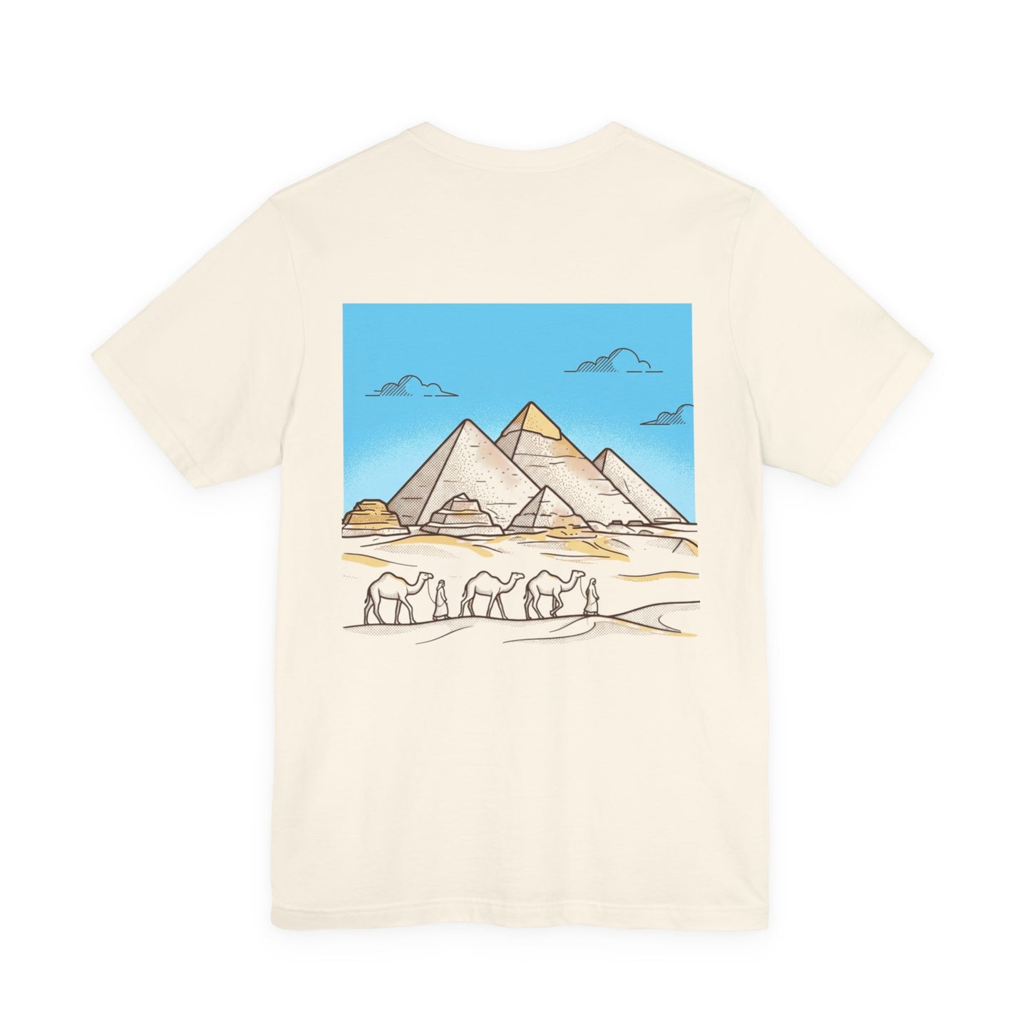 Pyramids & Camels Graphic Tee — Egypt Desert Travel T-Shirt