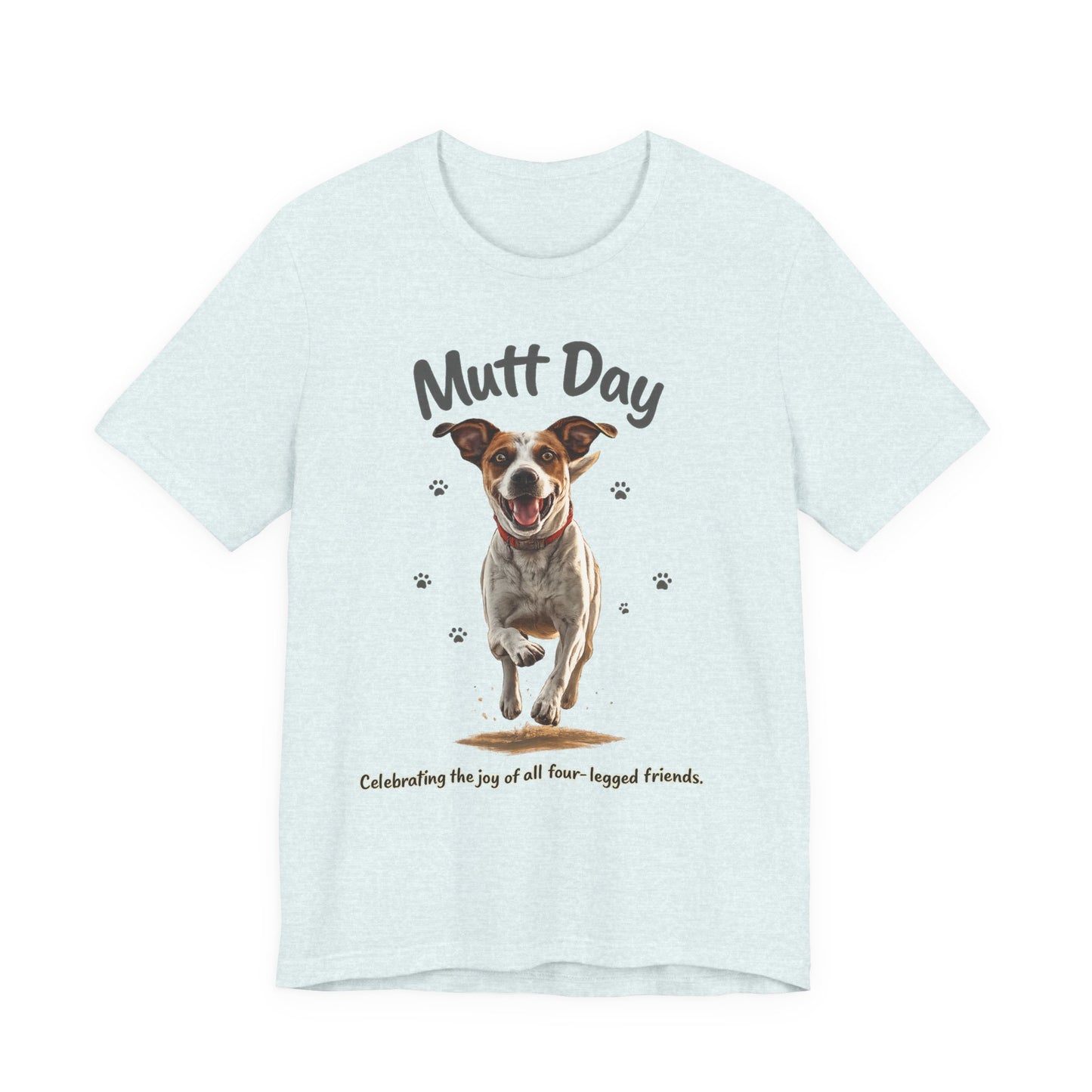 Mutt Day T-Shirt — Cute Running Dog Graphic Tee (Celebrate Mixed-Breed Dogs)