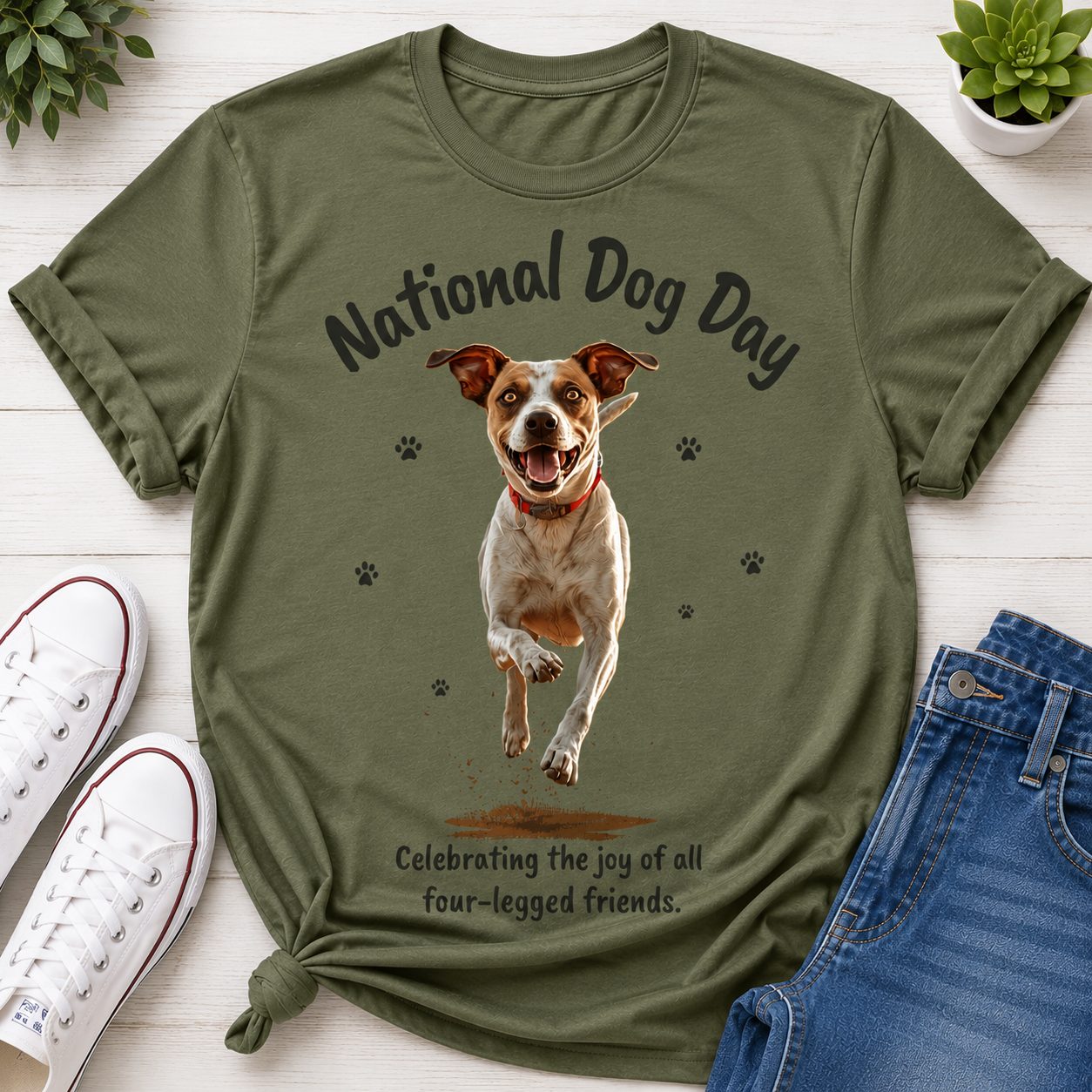 National Dog Day Shirt, Funny Dog Lover T-Shirt, Cute Mutt Graphic Tee, Pet Mom Gift, Dog Dad Gift, Rescue Dog Tee