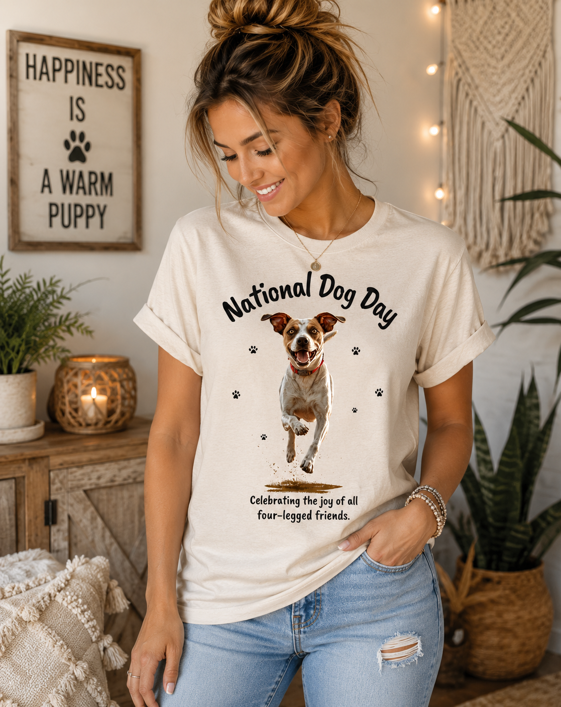 National Dog Day Shirt, Funny Dog Lover T-Shirt, Cute Mutt Graphic Tee, Pet Mom Gift, Dog Dad Gift, Rescue Dog Tee