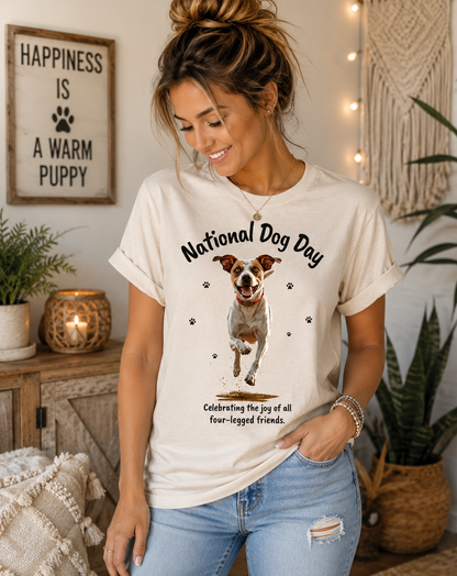 National Dog Day Shirt, Funny Dog Lover T-Shirt, Cute Mutt Graphic Tee, Pet Mom Gift, Dog Dad Gift, Rescue Dog Tee