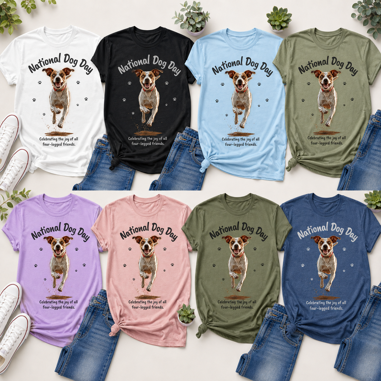 National Dog Day Shirt, Funny Dog Lover T-Shirt, Cute Mutt Graphic Tee, Pet Mom Gift, Dog Dad Gift, Rescue Dog Tee