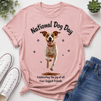 National Dog Day Shirt, Funny Dog Lover T-Shirt, Cute Mutt Graphic Tee, Pet Mom Gift, Dog Dad Gift, Rescue Dog Tee