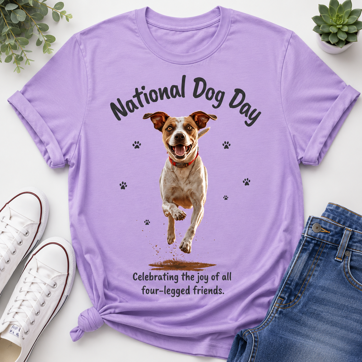 National Dog Day Shirt, Funny Dog Lover T-Shirt, Cute Mutt Graphic Tee, Pet Mom Gift, Dog Dad Gift, Rescue Dog Tee