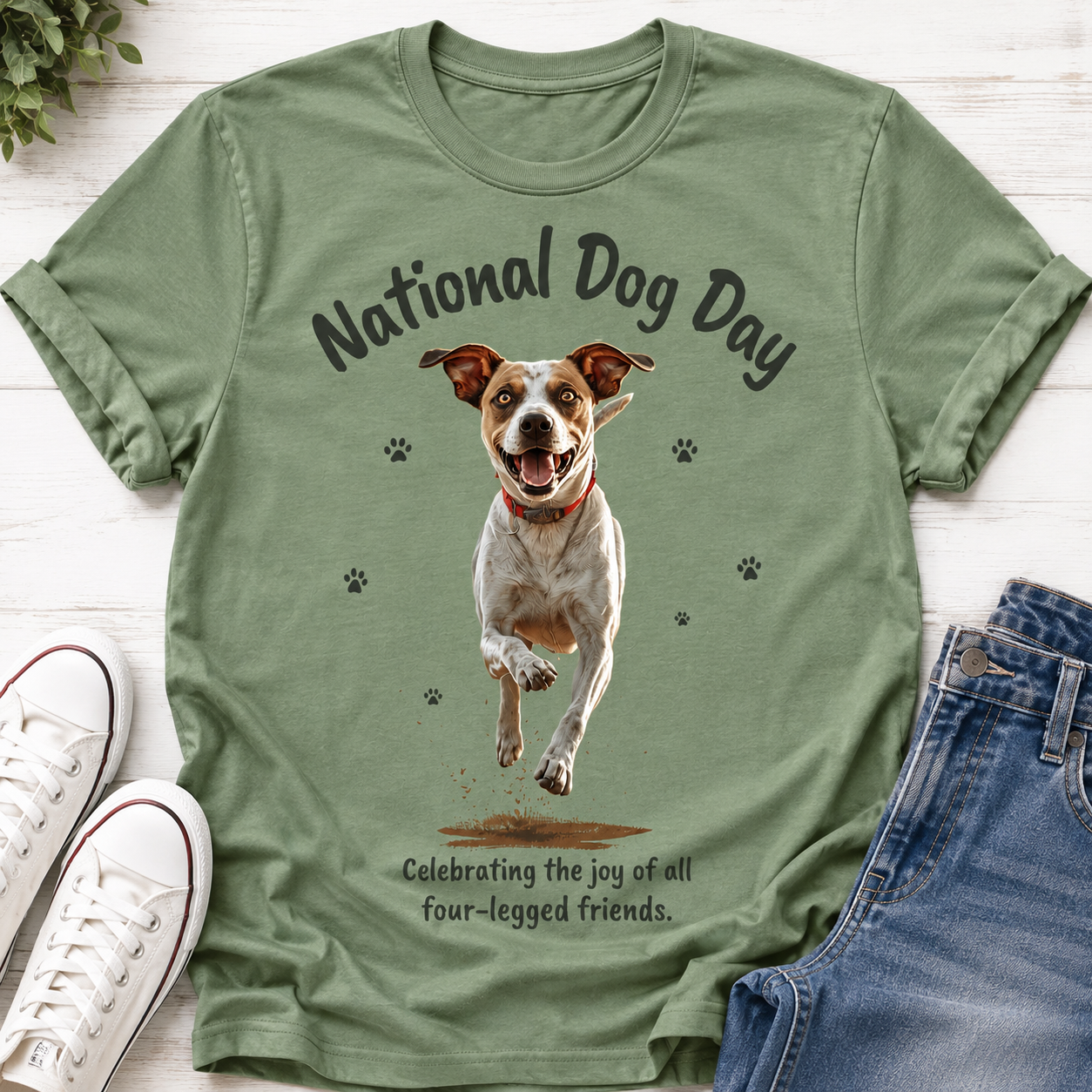 National Dog Day Shirt, Funny Dog Lover T-Shirt, Cute Mutt Graphic Tee, Pet Mom Gift, Dog Dad Gift, Rescue Dog Tee