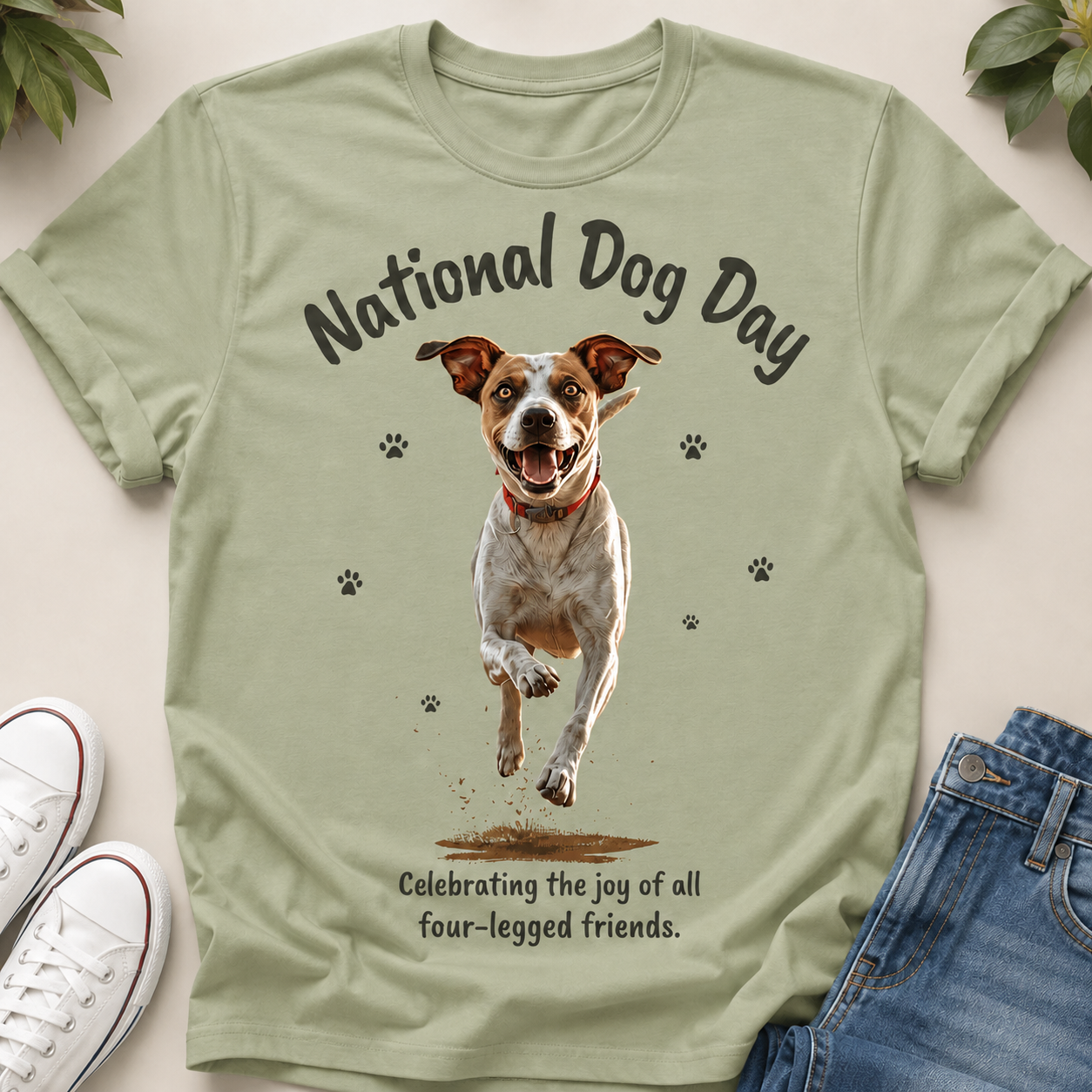 National Dog Day Shirt, Funny Dog Lover T-Shirt, Cute Mutt Graphic Tee, Pet Mom Gift, Dog Dad Gift, Rescue Dog Tee