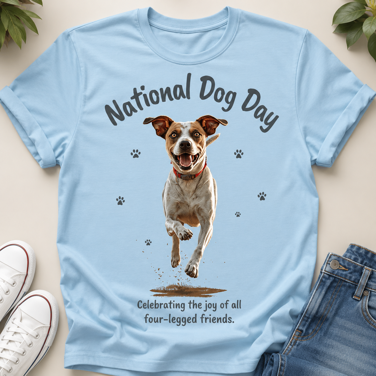 National Dog Day Shirt, Funny Dog Lover T-Shirt, Cute Mutt Graphic Tee, Pet Mom Gift, Dog Dad Gift, Rescue Dog Tee