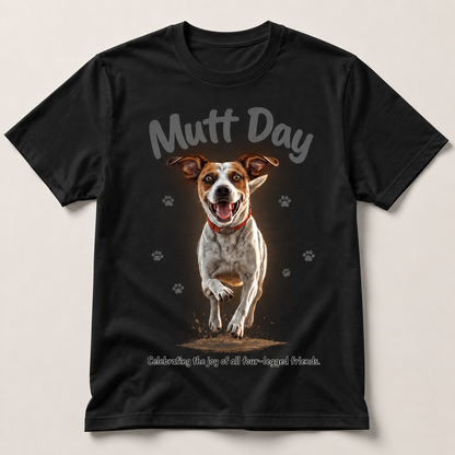 National Dog Day Shirt, Funny Dog Lover T-Shirt, Cute Mutt Graphic Tee, Pet Mom Gift, Dog Dad Gift, Rescue Dog Tee