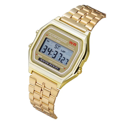 Unisex Digital Steel Sport Watch