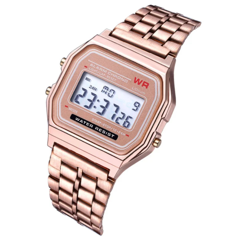 Unisex Digital Steel Sport Watch
