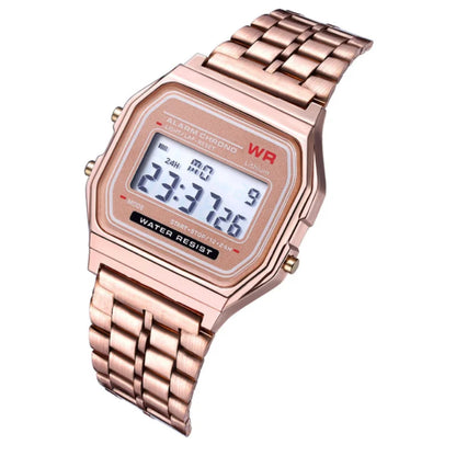 Unisex Digital Steel Sport Watch