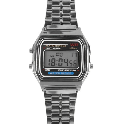 Unisex Digital Steel Sport Watch
