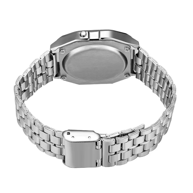 Unisex Digital Steel Sport Watch