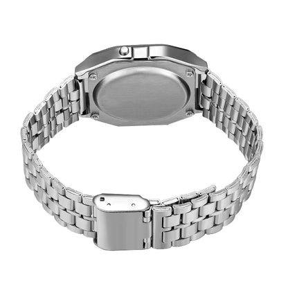 Unisex Digital Steel Sport Watch
