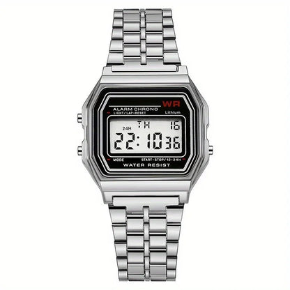 Unisex Digital Steel Sport Watch